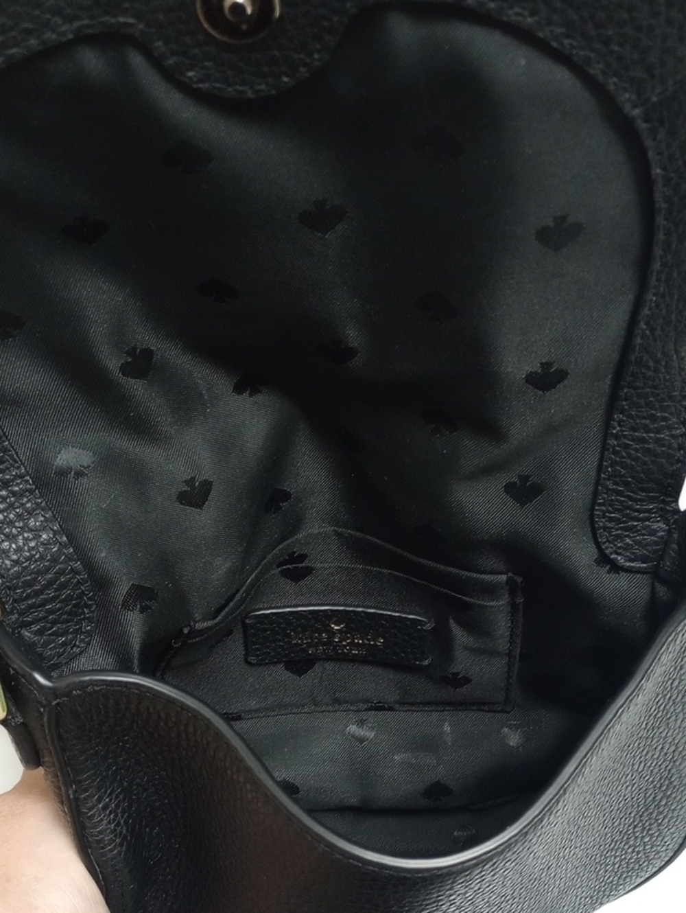 🖤 KATE SPADE BLACK PEBBLED LEATHER SMALL CROSSBODY BAG - Picture 10 of 15